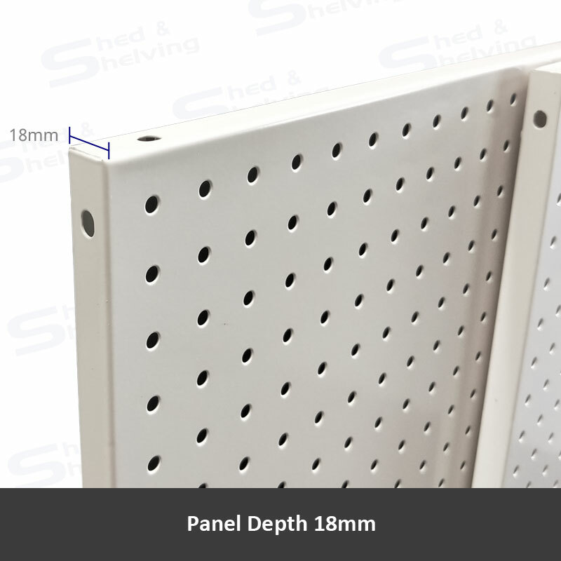 Steel Peg Board White Pegboard Panel Garage Wall Tool Storage