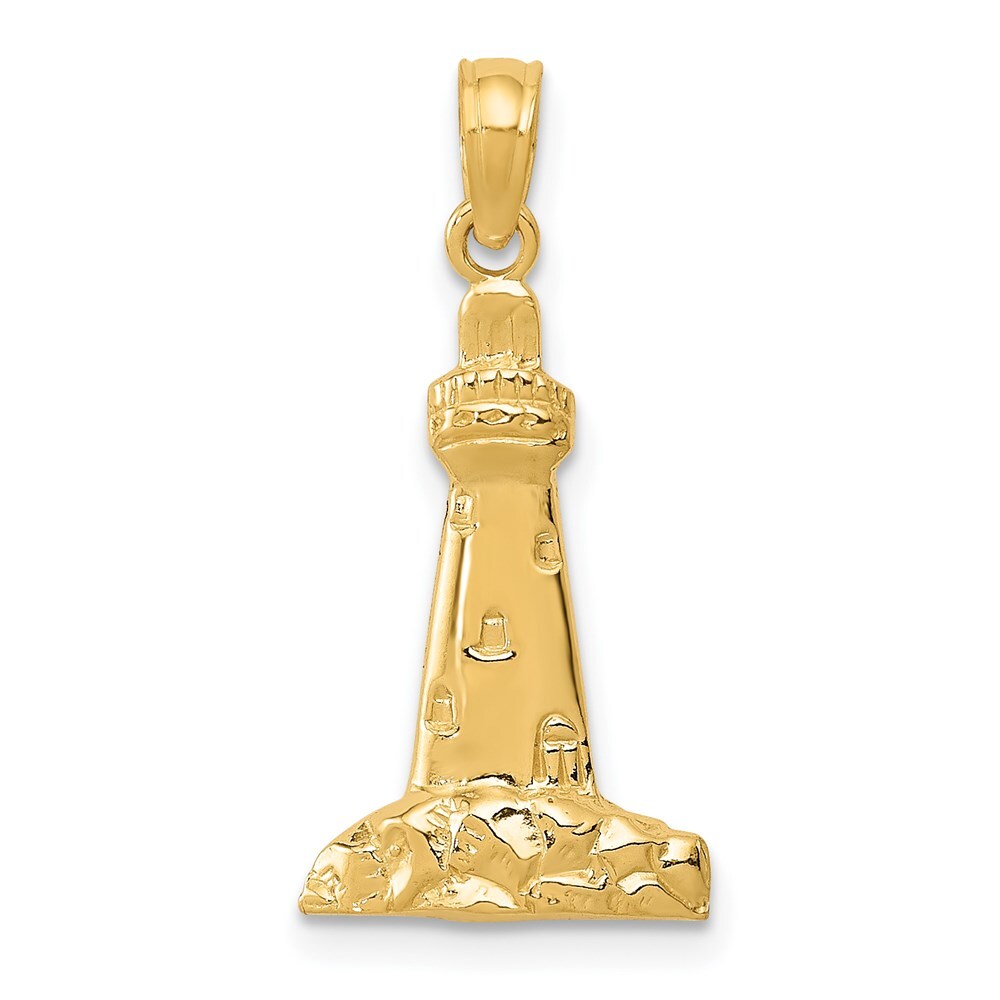 14K Yellow Gold Cape May Lighthouse Pendant | eBay 14k Yellow Gold Small Travel Polished CAPE MAY Lighthouse Charm main image 0