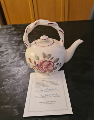 ADAMS, ''SWANSEA ROSES'' TEEKANNE (WASSERKOCHER) MIT COA VON COMPTON & WOODHOUSE