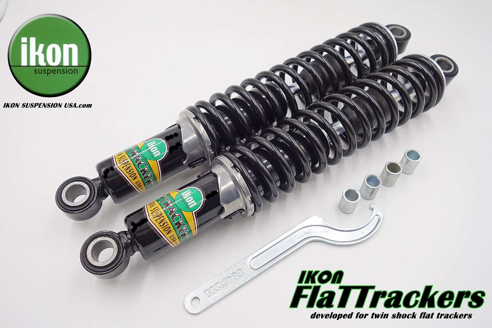 IKON Suspension shocks FLATTRACKERS 13.5" length, spring choice eBay
