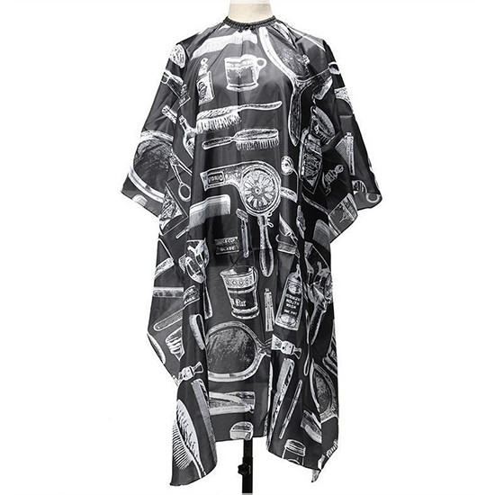 Large Salon Hairdressing Cape - Barber Hair Cutting Gown Cloth, Black, By Frentaly