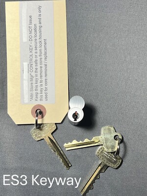 KSP 7 Pin SFIC ES3 Keyway Core With 2 Keys and 1 Control key In 26D Finish