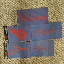 New 5 assorted Stencil Large Size Wall clothes etc. Decorative Motif New Sealed