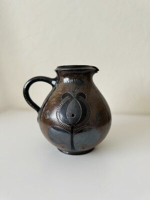 Wim MÜHLENDYCK  Mid century German Salt Glazed Keramik jug vase pottery Signed