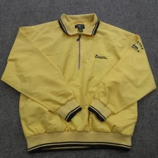 Cutter & Buck Jacket Mens Small Yellow 1/4 Zip Spyglass Hill Pebble Beach Golf