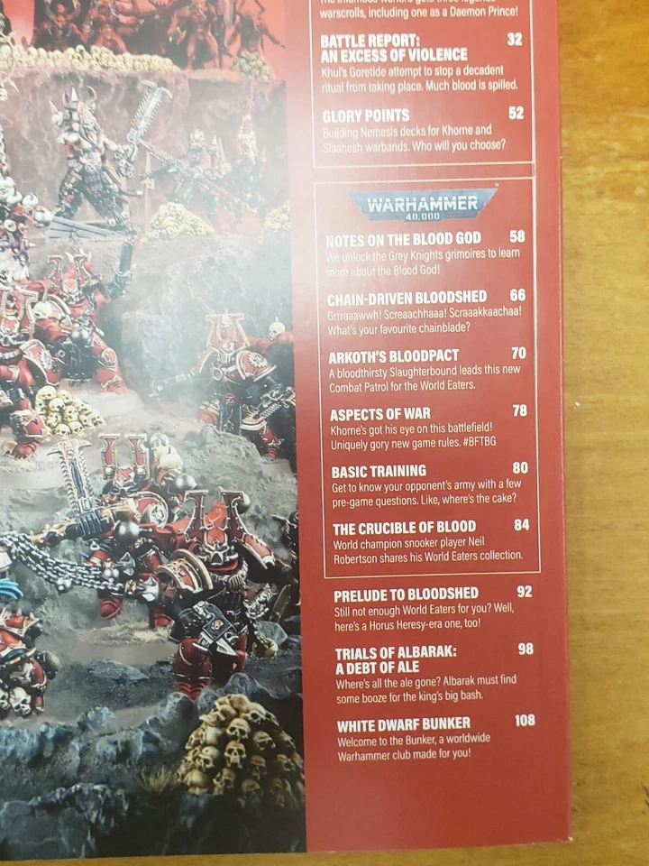 Warhammer White Dwarf 513 Blood For the Blood God Khorne, World Eaters, Korghos Foto 4 de 4