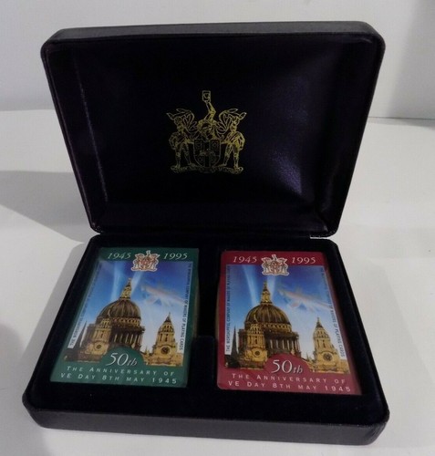 VE Day Playing Cards Worshipful Company 50th Anniversary 1945 to 1995 Set 2 New - Picture 4 of 7