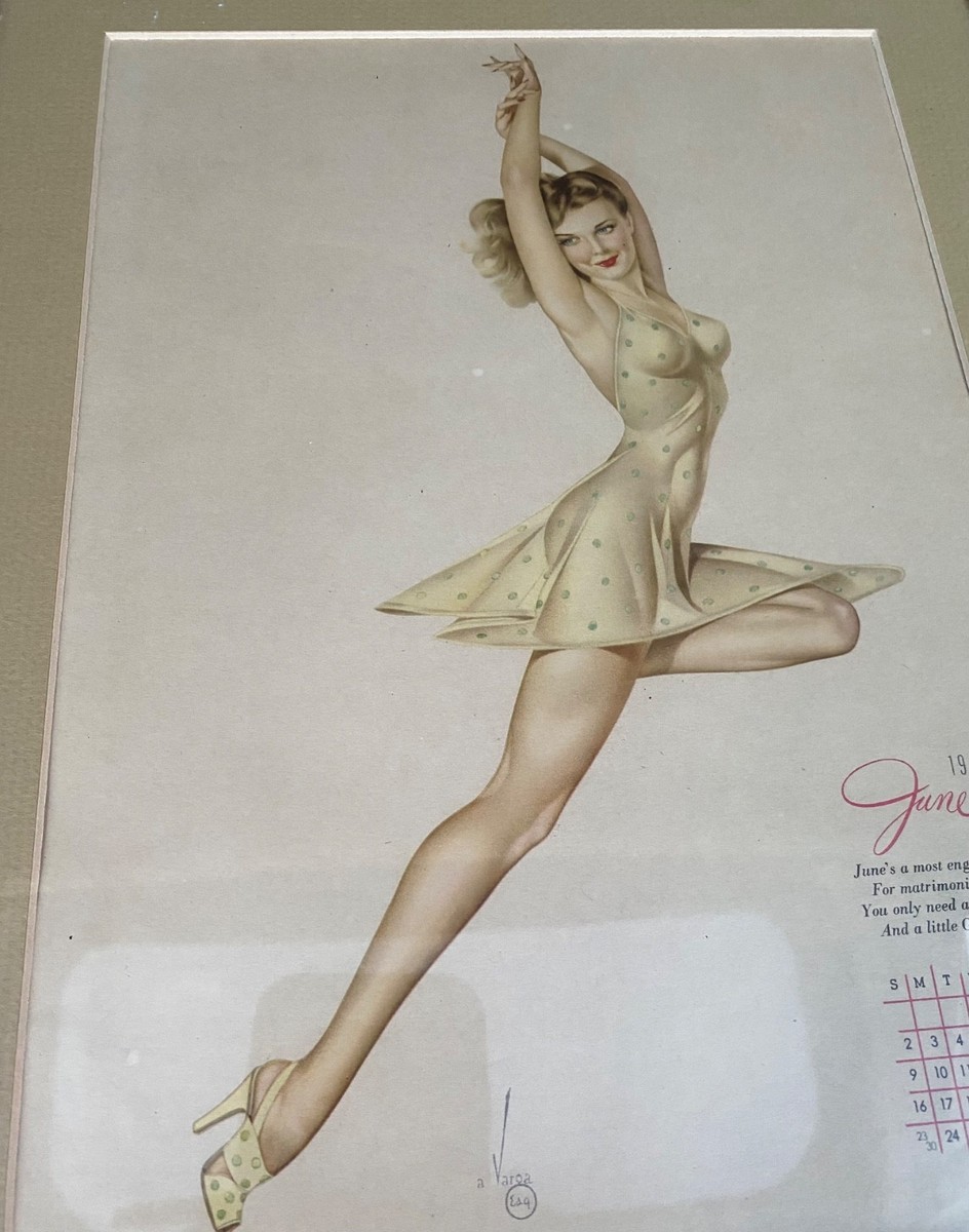 Original June 1946 Esquire Pinup Girl Calendar Page by Varga
