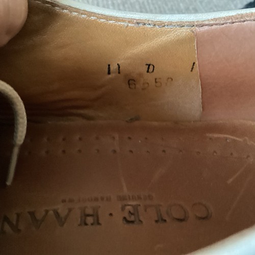 Cole Haan Saddle Oxford Shoes Cream Suede Brown Leather USA Mens 11 D - Picture 8 of 9