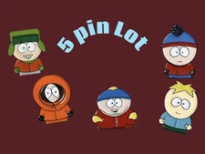 New 5x Pin Set Pack South Park Cartman Butters Kyle Kenny Stan Enamel Unbranded