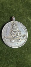 Sterling Silver Royal Artillery RA Medal Gunner Minto 1929/1949 WJD Hallmark