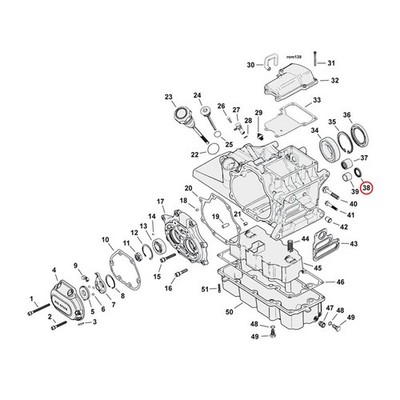 Dichtung Schaltarm 37101-84 A/B für Harley-Davidson Big Twin 79-84, XL 86-05
