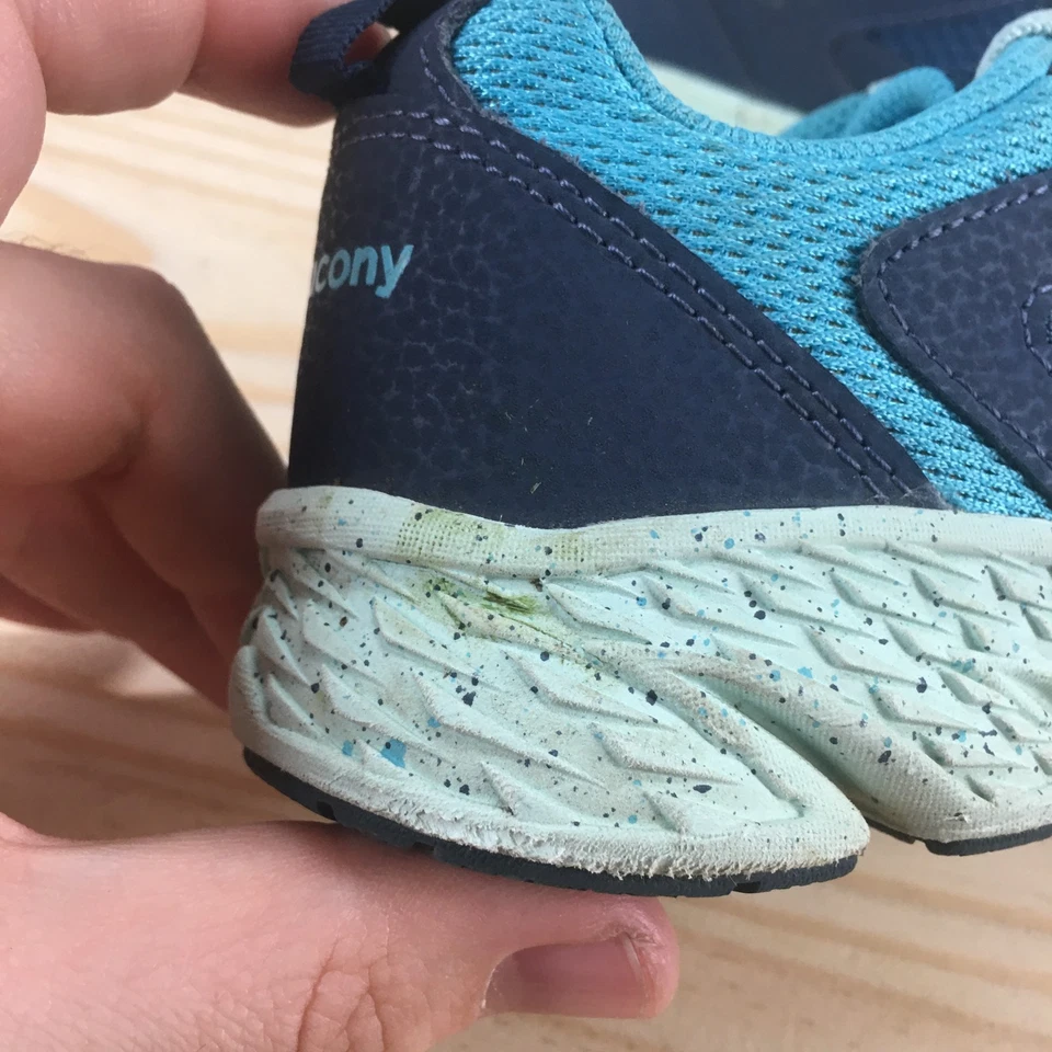 Saucony Shoes Youth 2.5 M Wind Running Sneakers Blue Leather Lace Up Low Top - Image 4 of 4