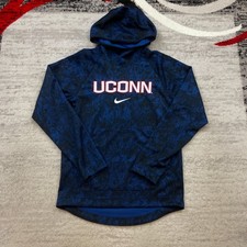 Nike UConn Huskies Hoodie Small Blue Center Swoosh Connecticut Basketball NCAA