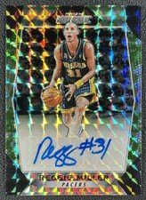 REGGIE MILLER 2017-18 PANINI MOSAIC #A-RGM CAMO PRIZMS AUTO 18/25 PACERS