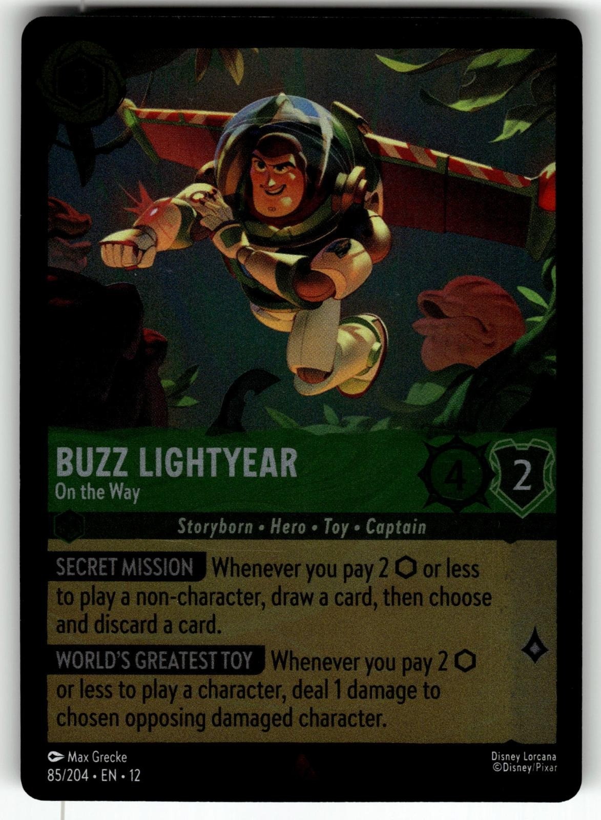 Buzz Lightyear - On the Way 85/204 Rare Wilds Unknown Lorcana Cold Foil NM