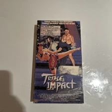 TRIPLE IMPACT (1992) VHS AIP Video Martial Arts Action Street Fighting