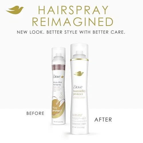 Spray para el cabello Dove Humidity Protect Micro Mist paquete de 6 sujeción flexible 5,5 OZ Foto 3 de 4