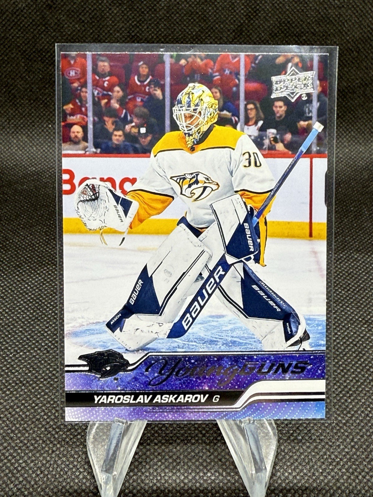 2023-24 Upper Deck Series 1 Yaroslav Askarov Young Guns #204 Rookie Card