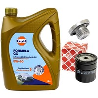 MotoröL Filter Set 5W-40 5 Liter + ÖLablassschraube FüR Chevrolet Opel Astra G