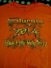 Men's Sturgis 2014 Black Hills S.D. Rally Dual Graphic T Shirt Orange NWT