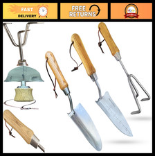 3pc Garden Tool Set - Heavy Duty Stainless Steel Trowel, Transplanter, Cultivato