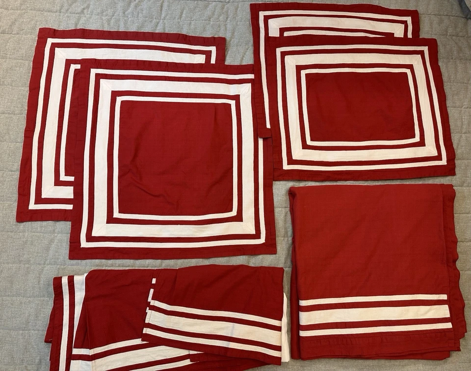 Michael Kors 100% Cotton King Duvet Cover Set 2 Standard 2 Euro Shams Skirt $599 - Image 2 of 4