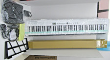 88 Key White Electrtic Piano, With Stand, Folds in Half