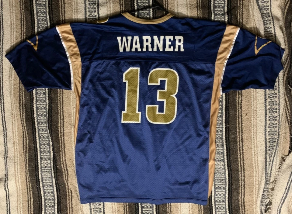 Camiseta de colección Champion St Louis Rams para hombre 48 (XL) Kurt Warner #13 NFL Jersey Foto 2 de 4