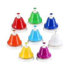 Eastrock Desk Bells, Hand Bells Set 8 Note Diatonic Musical Bells f... Fast Ship