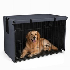 Dog Crate Cover,Heavy Duty Polyester Dog Kennel Cover for Wire Crates,Windpro...