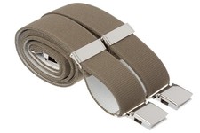 XL Olive Braces For Trousers - Heavy Duty Trouser Suspenders Plain 35mm Wide ...