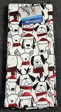The Humane Society Christmas Dogs Kitchen Towels Set Of 2 Holiday Cotton NWT Red