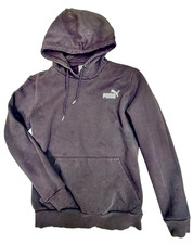 Puma Hoodie Pullover Black Sweatshirt Logo Youth Boys XS USED 