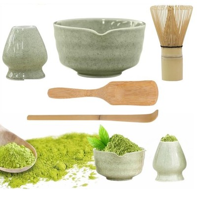 Matcha Set 5 PCS Matcha Tee Set mit Matcha Schale Schneebesen Matcha-Löffel
