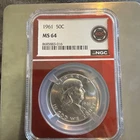 1961 D Franklin Half Dollar NGC MS64 Silver 50C