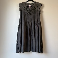 We-Ar The Label Dress Size S Grey Cotton Ruffles Ethical Designer New Zeland