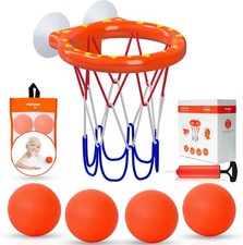 Bath Toys Bathtub Basketball Hoop for Toddlers Balls