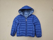 Save The Duck Jacket Kids 6 Blue Ultra Light Hooded Puffer Plumtech Winter Hood