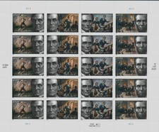SCOTT 4380-83 ABRAHAM LINCOLN 42 CENT M NH FULL SHEET OF 20
