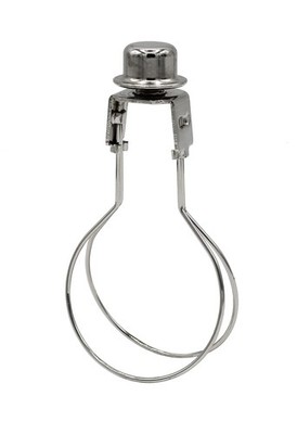 Creative Hobbies  Lamp Shade Light Bulb Clip 2.25 inches x 4 inches, Silver
