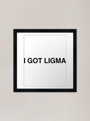 I GOT LIGMA Framed Art Print Framed Wall Art Poster Canvas Print Picture