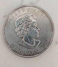 2014 Elizabeth II Canada Fine Silver 9999 5 Dollar Coin 1 Oz Argent Pur Eagle 