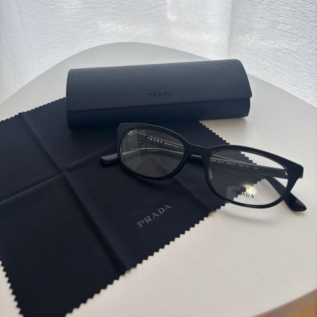 Prada Oval Sunglasses Case with Box Unused Eyewear Storage
