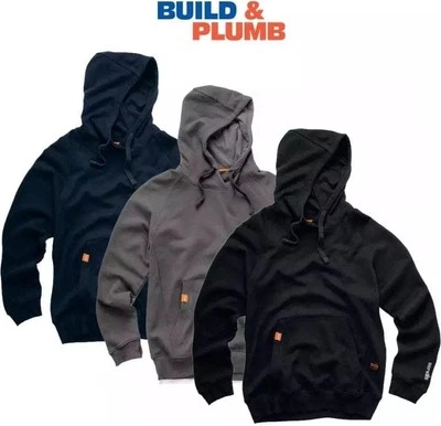 Scruffs Eco Trade Work Hoodie / Jumper - Breathable Cotton Blend - Navy/Black - Image 1 of 4