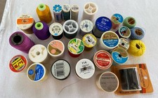Mix Of Sewing Thread Heavy Duty And All Purpose Lot of 30 Assorted Color Spools