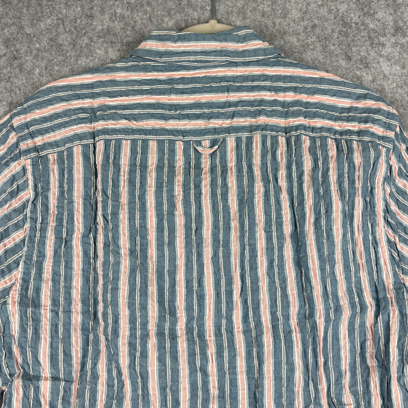 Solid & Striped Top Womens Large Seersucker Butto… - image 6