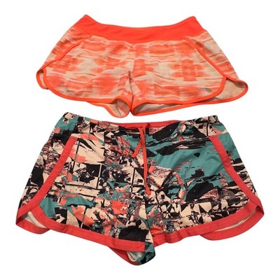 The North Face Womens Running Shorts Size M Two Pair Teal Orange