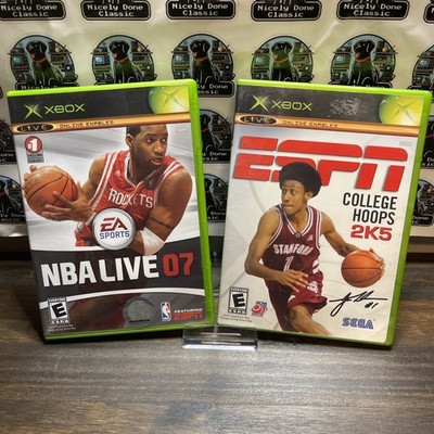 ESPN College Hoops 2K5 & NBA Live 07 bundle (Microsoft Xbox, 2004) Complete -CIB