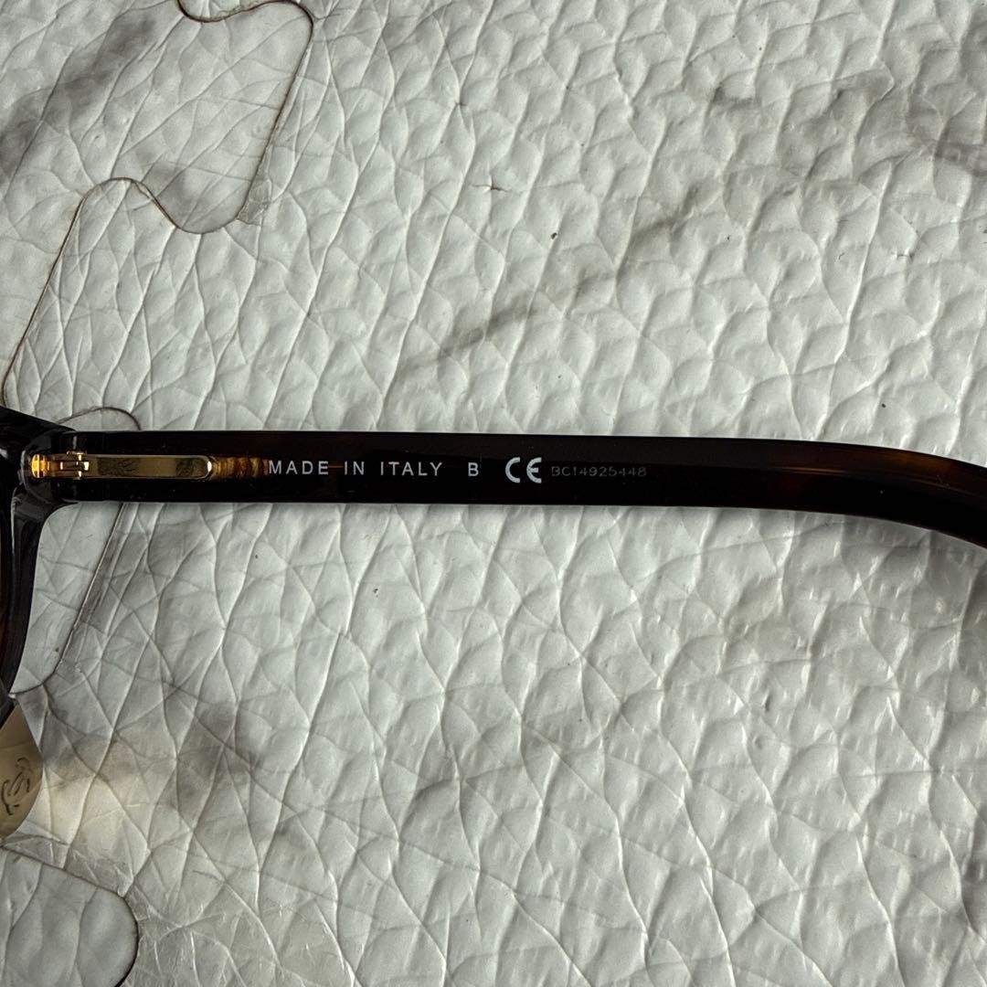 CHANEL Square Rectangular Frame Brown Tortoise 32… - image 6